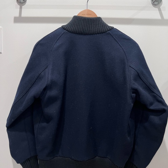 BNWOT Navy Vintage Varsity Jacket - Picture 2 of 3